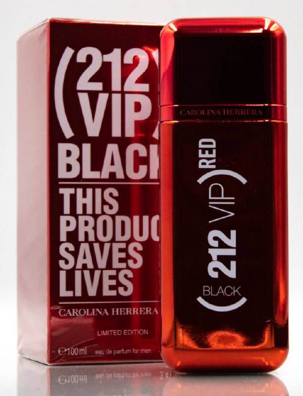 Perfume Carolina Herrera – 212 VIP Black Red (Caballero) ❤️ Aroma: cardamomo, pimienta negra y cuero, es una mezcla explosiva de energía y elegancia.