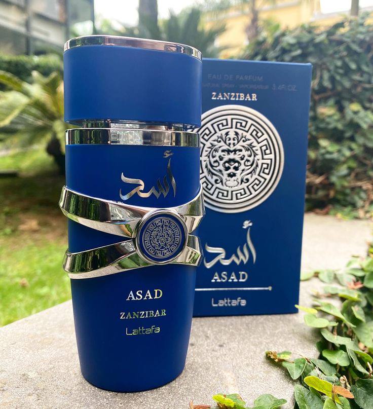 Perfume Asad Zanzibar- LATTAFA  - Lattafa 100ml  Aroma:menta fresca, pimienta negra, lavanda, ámbar y sándalo.