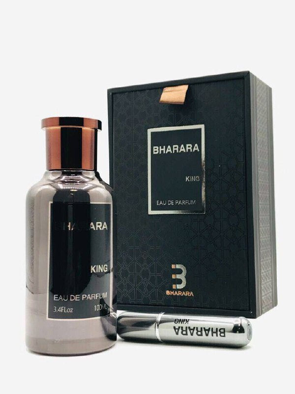 Perfume Bharara King – Eau de Parfum  - 100ml  Aroma: Elegante, varonil y poderoso 💪🔥 con notas amaderadas y especiadas que dejan huella