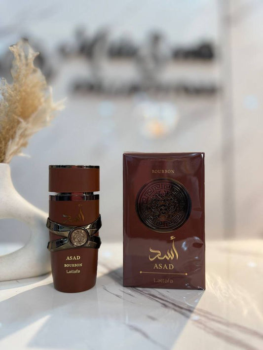 Perfume Asad Bourbon - LATTAFA  - Lattafa 100ml  Aroma: Amaderada y elegante.